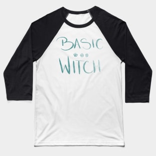 Basic Witch - Green Textured Baseball T-Shirt